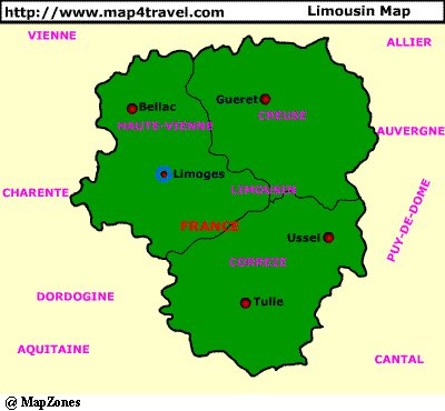 Map of Limousin