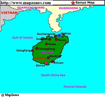 Map of Sanya