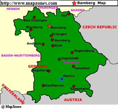 Map of Bamberg