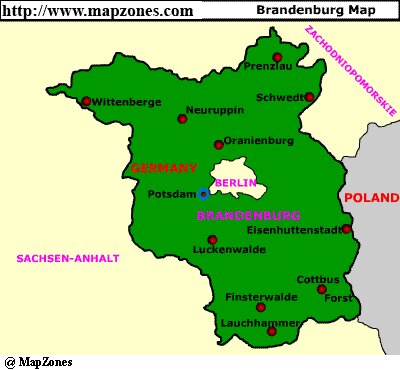 Map of Brandenburg