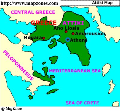 Map of Attiki