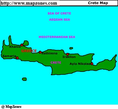Map of Crete