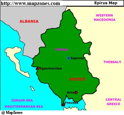 Map of Epirus