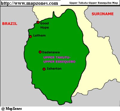 Map of Upper_takuto_upper_essequib