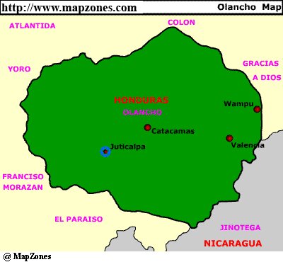 Map of Olancho