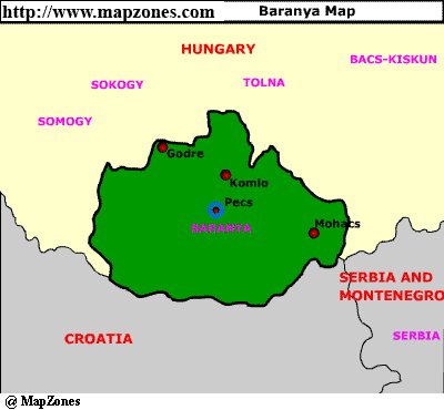 Map of Baranya