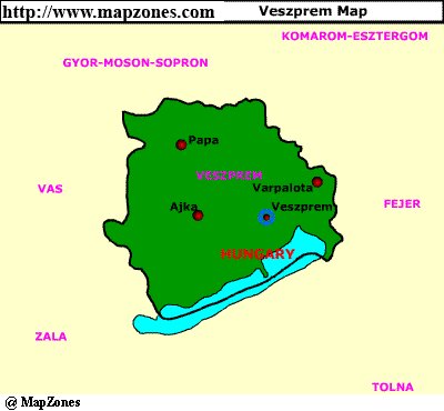 Map of Veszprem