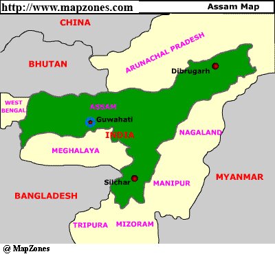 Map of Assam
