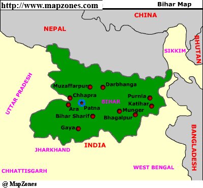 Map of Bihar