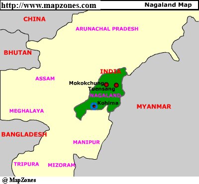 Map of Nagaland