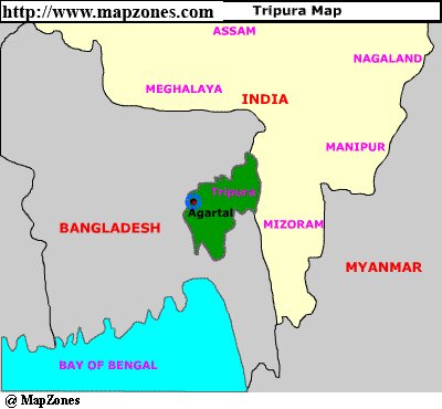 Map of Tripura