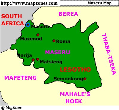 Map of Maseru
