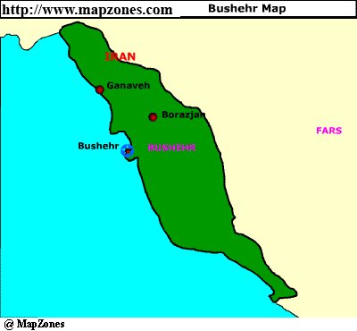 Map of Bushehr