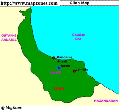 Map of Gilan