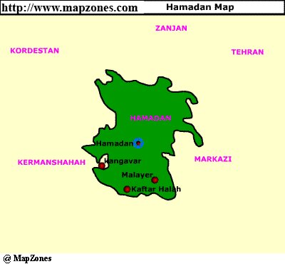 Map of Hamadan
