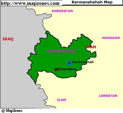 Map of Kermanshahah