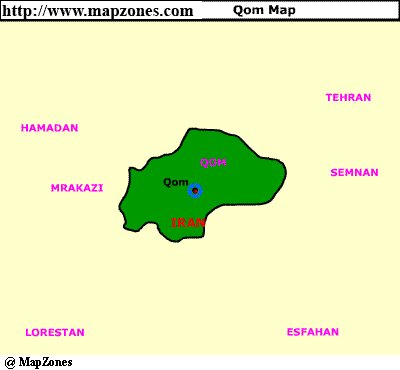 Map of Qom
