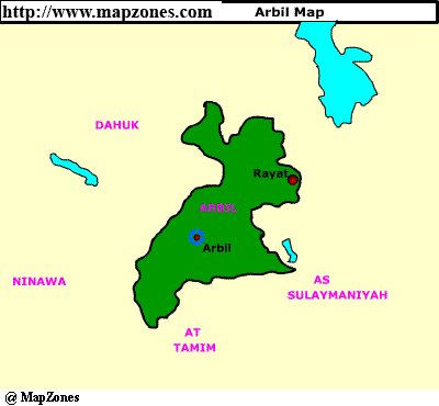 Map of Arbil