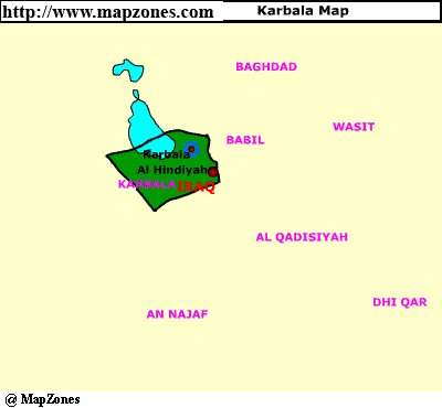 Map of Karbala