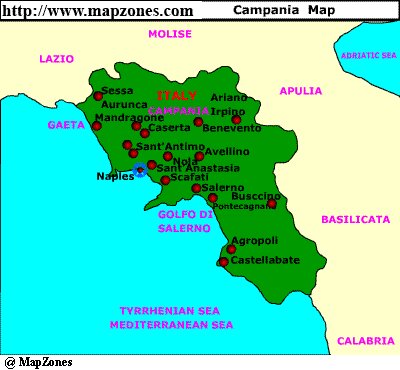 Map of Campania