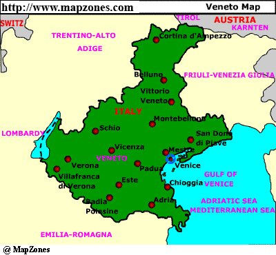 Map of Veneto