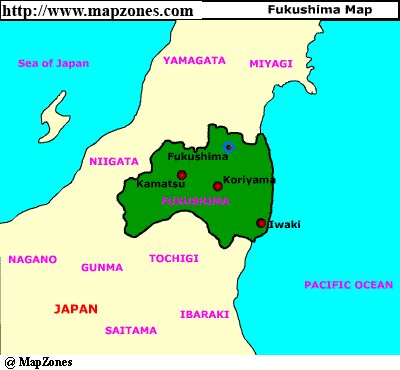 Map of Fukushima
