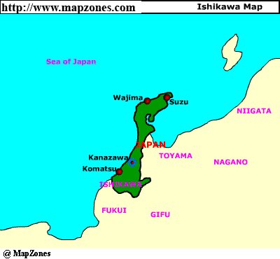 Map of Ishikawa