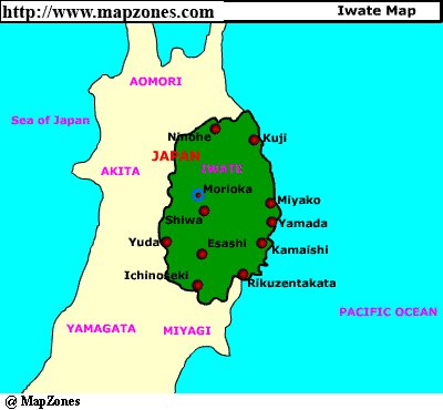 Map of Iwate