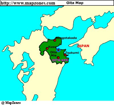 Map of Oita