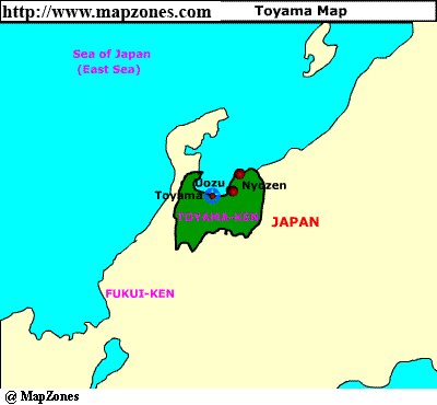 Map of Toyama