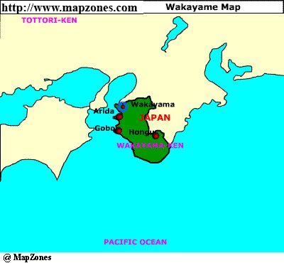 Map of Wakayama