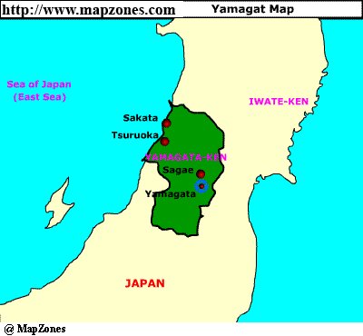 Map of Yamagata