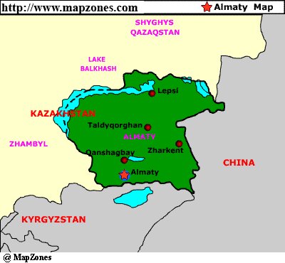 Map of Almaty