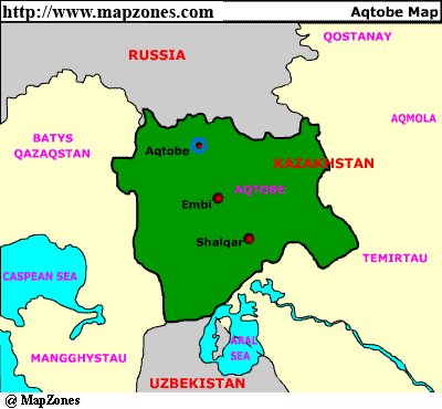 Map of Aqtobe