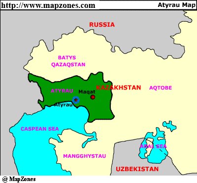 Map of Atyrau