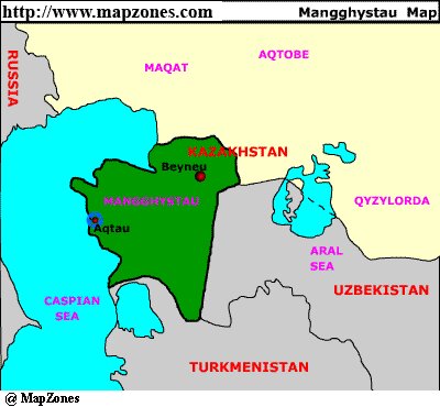 Map of Mangghystau