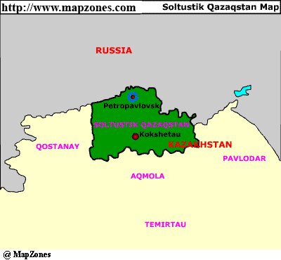 Map of Soltustik_qazaqstan