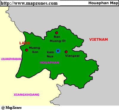 Map of Houaphan