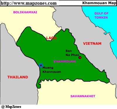 Map of Khammouan