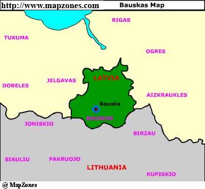 Map of Bauskas