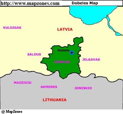 Map of Dobeles