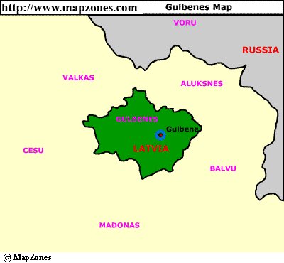 Map of Gulbenes