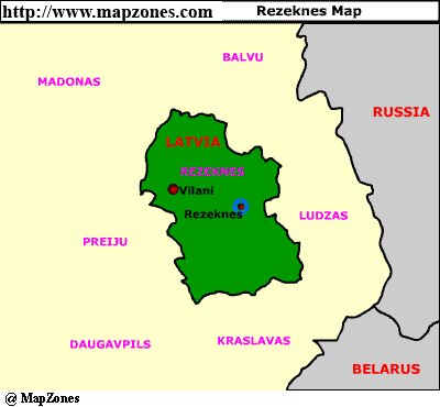 Map of Rezeknes