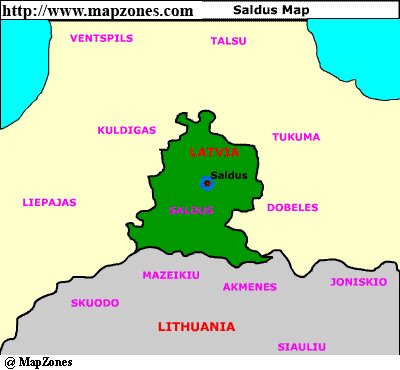 Map of Saldus