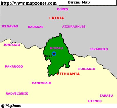 Map of Birzau