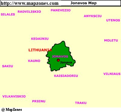 Map of Jonavos