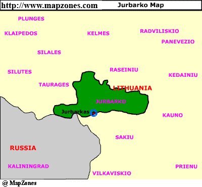 Map of Jurbarko