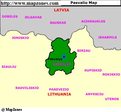Map of Pasvalio