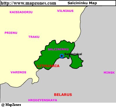 Map of Salcininku