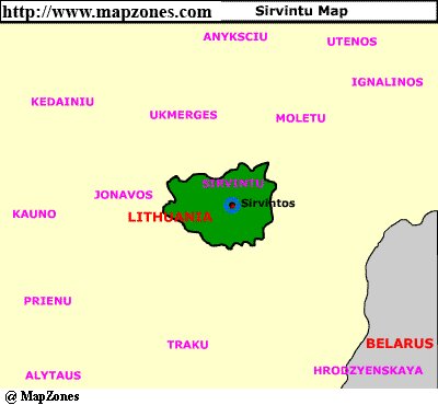 Map of Sirvintu